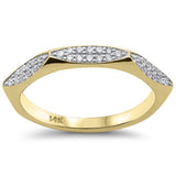 .19ct G SI 14K Yellow Gold Diamond Trendy Modern Band Ring Size 6.5