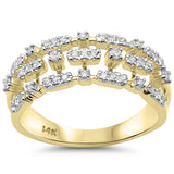 .27ct G SI 14K Yellow Gold Diamond Modern Band Ring Size 6.5