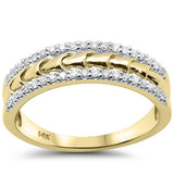 .32ct G SI 14K Yellow Gold Men's Diamond Modern Band Ring Size 10