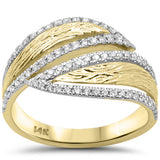 .31ct G SI 14K Yellow Gold Diamond Modern Trendy Fashion Band Ring Size 6.5