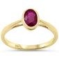 <span style="color:purple">SPECIAL!</span>1.00ct G SI 14K Yellow Gold Bezel Set Ruby Gemstone Ring Size 6.5