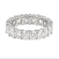 <span style="color:purple">SPECIAL!</span> 4.16ct G SI 14K White Gold Oval Cut Diamond Eternity Ring Size 6.5