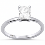 1.00ct G SI 14K White Gold Diamond Cushion Cut Diamond Engagement Solitaire Ring Size 6.5