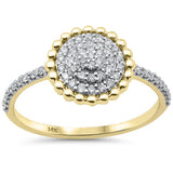 .24ct G SI 14K Yellow Gold Round Shaped Diamond Band Ring Size 6.5