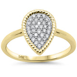 .19ct G SI 14K Yellow Gold Pear Shape Diamond Ring Size 6.5