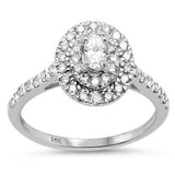 .76ct G SI 14K White Gold Diamond Oval Shape Diamond Engagment Ring Size 6.5