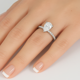 <span style="color:purple">SPECIAL!</span> 1.20ct G SI 14K White Gold Pear Cut Diamond Engagement Ring Size 6.5