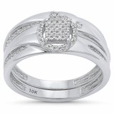 .19ct G SI 10K White Gold Diamond Engagement Bridal Ring Set Size 6.5