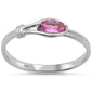 .35ct G SI 14K White Gold Pink Sapphire Gemstone Ring Size 6.5