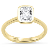 1.02ct G SI 14K Yellow Gold Radiant Cut Diamond Solitaire Ring Size 6.5