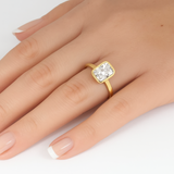 1.02ct G SI 14K Yellow Gold Radiant Cut Diamond Solitaire Ring Size 6.5