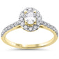 <span style="color:purple">SPECIAL!</span> .70ct G SI 14K Yellow Gold & Oval Diamond Halo Engagement Ring Size 6.5