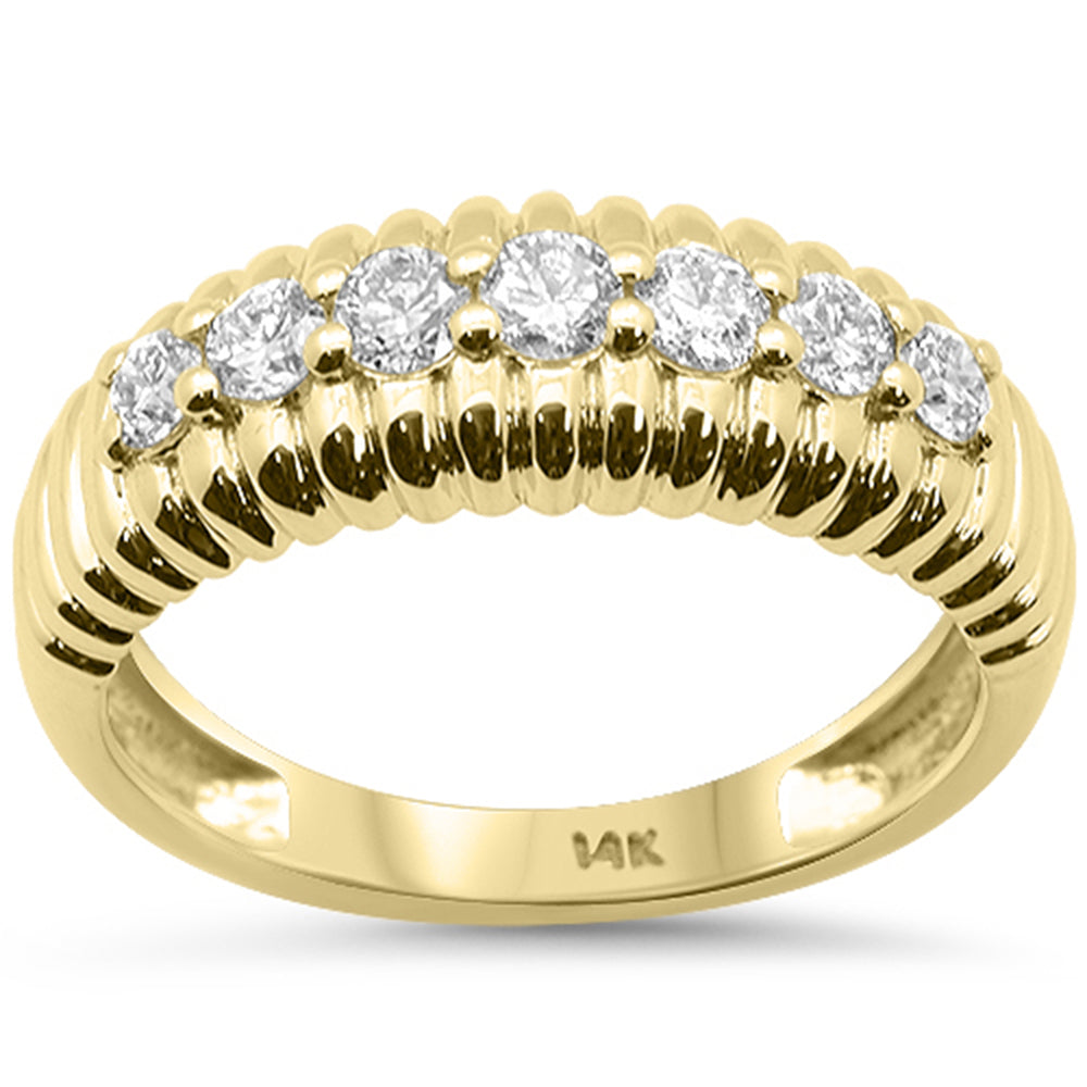 .50ct G SI 14kt Yellow Gold Modern Round Diamond Band Ring Size 6.5