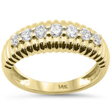 .50ct G SI 14kt Yellow Gold Modern Round Diamond Band Ring Size 6.5