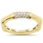 <span style="color:purple">SPECIAL!</span> .15ct G SI 14kt Yellow Gold Bamboo Style Round Diamond Band Ring Size 6.5