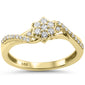 <span style="color:purple">SPECIAL!</span> .24ct G SI 14kt Yellow Gold Diamond Flower Ring Size 6.5