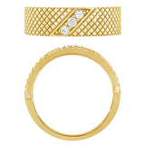 <span style="color:purple">SPECIAL!</span> .13ct G SI 14kt Yellow Gold Diamond Mens Band Ring Size 10