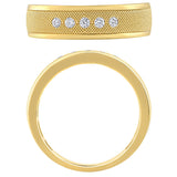.15ct G SI 14kt Yellow Gold Men's Round Diamond Modern Band Ring Size 10