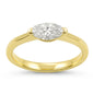 <span style="color:purple">SPECIAL!</span> .81ct G SI 14KT Yellow Gold East West Set Marquise Diamond Ring Size 6.5
