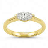 .81ct G SI 14KT Yellow Gold East West Set Marquise Diamond Ring Size 6.5