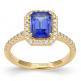 1.84ct G SI 14kt Yellow Gold Tanzanite & Diamond Ring Size 6.5