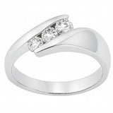 .30ct G SI 14kt White Gold Round Diamond Band Ring Size 7