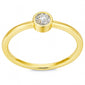<span style="color:purple">SPECIAL!</span> .19ct G SI 14kt Yellow Gold Bezel Set Round Diamond Solitaire Ring Size 6.5