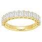 <span style="color:purple">SPECIAL!</span> 1.74ct G SI 14kt Yellow Gold Emerald Cut Diamond Half Eternity Band Ring Size 6.5