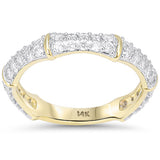 .74ct G SI 14kt Yellow Gold Diamond Modern Ring Size 6.5