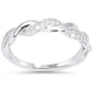 <span style="color:purple">SPECIAL!</span> .24ct G SI 14kt White Gold Diamond Infinity Twisted B& Ring Size 6.5