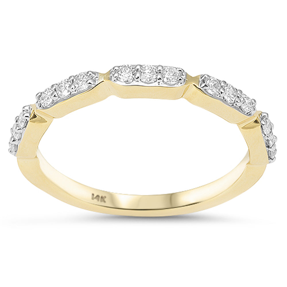 .25ct G SI 14kt Yellow Gold Diamond Modern Ring Size 6.5