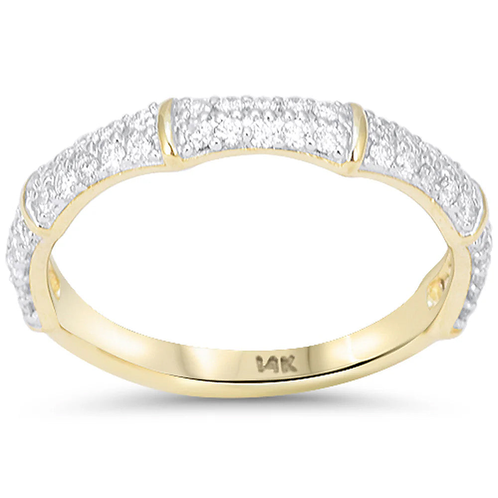 .33ct G SI 14kt Yellow Gold Round Diamond Band Ring Size 6.5