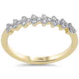 .16ct G SI 14kt Yellow Gold Diamond Stackable Band Ring Size 6.5