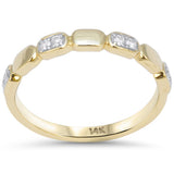 .10ct G SI 14kt Yellow Gold Round Diamond Ladies Band Ring Size 6.5