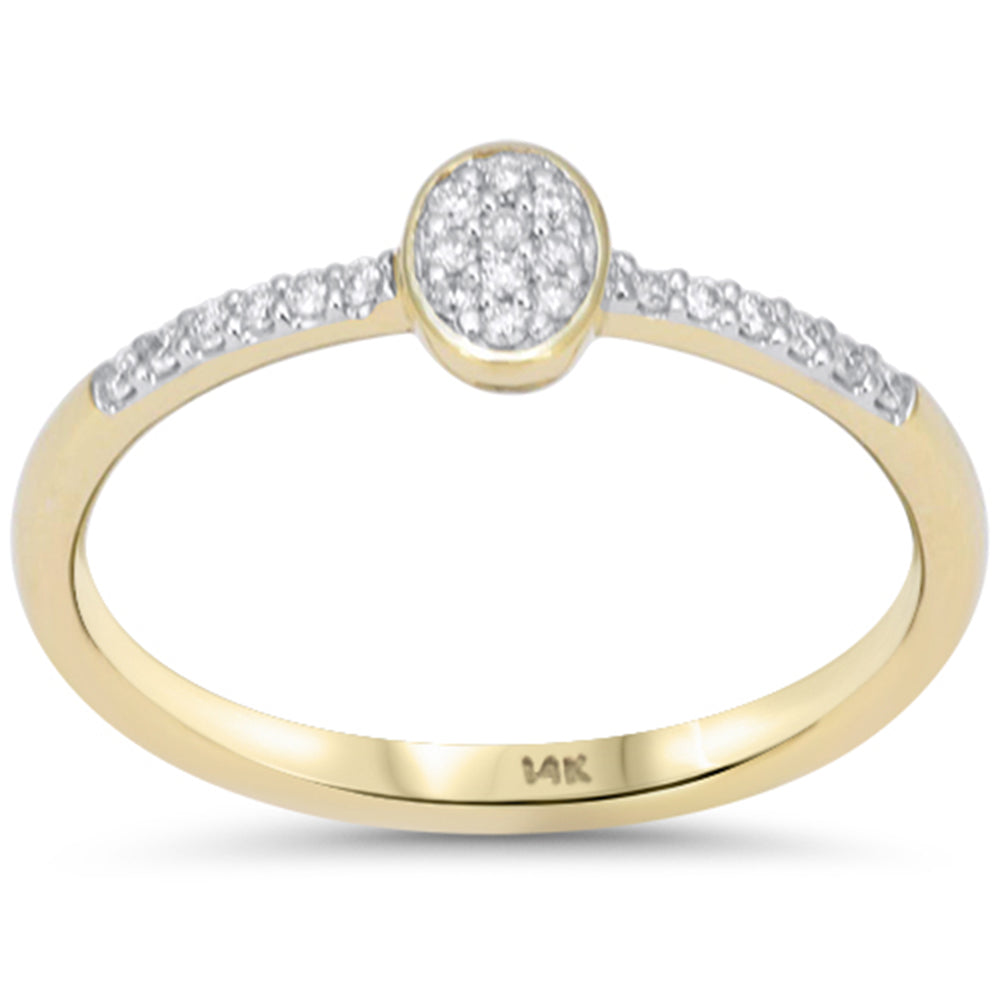 .10ct G SI 14kt Yellow Gold Oval Shape Diamond Ring Size 6.5