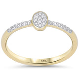 .10ct G SI 14kt Yellow Gold Oval Shape Diamond Ring Size 6.5