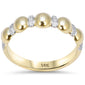 <span style="color:purple">SPECIAL!</span> .09ct G SI 14kt Yellow Gold Diamond Multi Beaded Band Ring Size 6.5