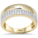 .47ct G SI 14kt Yellow Gold Round Diamond Dome Band Ring Size 6.5