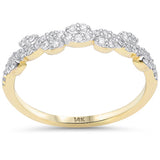 .21ct G SI 14kt Yellow Gold Diamond Stackable Band Ring Size 6.5