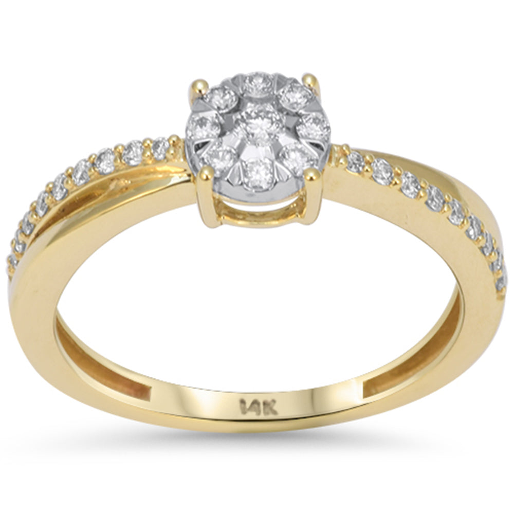 .25ct G SI 14kt Yellow Gold Round Diamond Engagement Ring Size 6.5