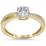 .25ct G SI 14kt Yellow Gold Round Diamond Engagement Ring Size 6.5