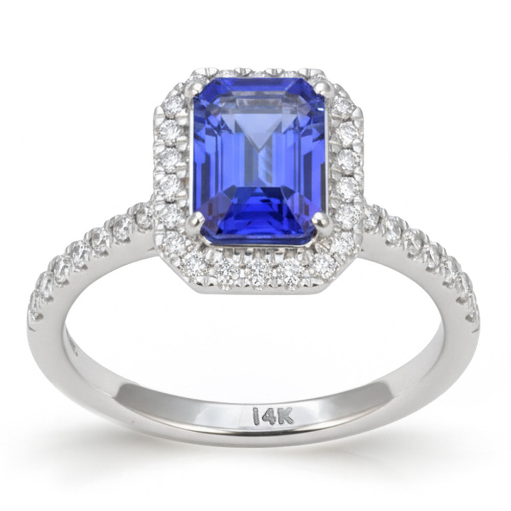 1.79ct G SI 14kt White Gold Tanzanite & Diamond Ring Size 6.5