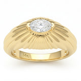 <span style="color:purple">SPECIAL!</span> .42ct G SI 14kt Yellow Gold Marquise Cut Diamond Modern Band Ring Size 6.5