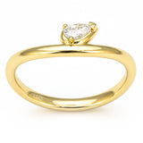 .15ct G SI 14kt Yellow Gold Pear Diamond Band Ring Size 6.5