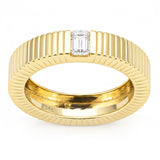 .30ct G SI 14kt Yellow Gold Emerald Cut Diamond Ring Size 6.5