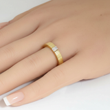 .30ct G SI 14kt Yellow Gold Emerald Cut Diamond Ring Size 6.5
