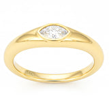 <span style="color:purple">SPECIAL!</span> .30ct G SI 14kt Yellow Gold Marquise Diamond Bezel set Ring Size 6.5