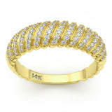 .50ct G SI 14kt Yellow Gold Round Diamond Band Ring Size 6.5