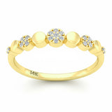 .10ct G SI 14kt Yellow Gold Round Diamond Band Ring Size 6.5