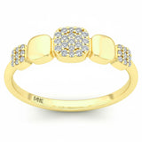 .16ct G SI 14kt Yellow Gold Round Diamond Band Ring Size 6.5